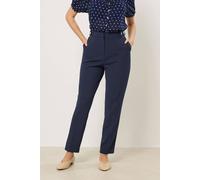 M&Co Women's Tab Detail Tailored Trousers in Dark Navy | Size: 18 M&Co Dark Navy 18