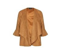 M&Co Tawny Brown Suedette Waterfall Jacket - Women's