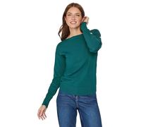 M&Co Teal Blue Button Sleeve Detail Jumper - Women's