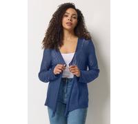 M&Co Women's Textured Lightweight Cardigan in Mid Navy | Size: 10-12 M&Co Mid Navy 10-12