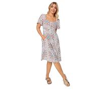 M&Co Women's Midi Dress in White | Size: 6