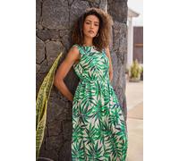 Tropical Sleeveless Dress M&Co Green 12