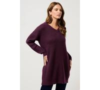 M&Co Womens Berry V-Neck Tunic Jumper - Women's Red