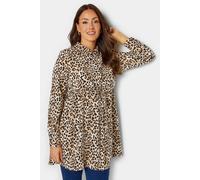 M&Co Women's Tunic Shirt in Brown | Size: 12 M&Co Brown 12