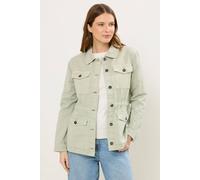 M&Co Women's Twill Parka Jacket in Light Green | Size: 16 M&Co Light Green 16