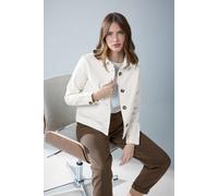 M&Co Women's Twill Shacket in Ivory | Size: 16 M&Co Ivory 16