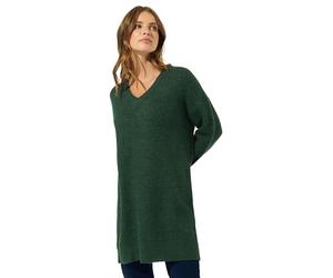 M&Co V-Neck Tunic Jumper - Women's Green