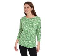 M&Co & White Cotton Ditsy Floral Top - Women's