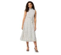 M&Co White Spot Print Tiered Chiffon Midi Dress - Women's