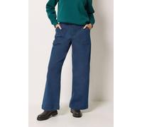 M&co Wide Leg Carpenter Jeggings In Dark Indigo Dark Indigo