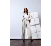 M&Co Women's Wide Leg Tailored Trousers in Grey | Size: 12 M&Co Grey 12