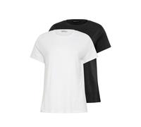 M&Co Women's 2 Pack Short Sleeve Cotton T-Shirts | Size: 14
