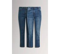 M&Co Women's 2 Pack Straight Leg Jeans in Blue | Size: 20
