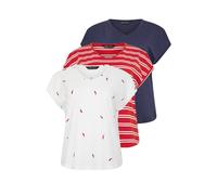 M&Co Women's 3 Pack Cotton Grown On Sleeve T-Shirts | Size: 20 M&Co Multicolor 20
