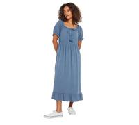 M&Co Womens Acid Wash Tassel Detail Dress - Women's Blue