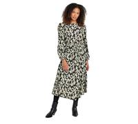 M&Co Womens Animal Print Smock Dress - Women's Black