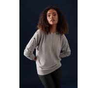 M&Co Women's Batwing Eyelet Jumper in Grey | Size: 14-16 M&Co Grey 14-16