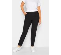 M&Co Women's Black Tapered Trousers | Size: 12 M&Co Black 12