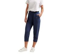 M&Co Womens Blue Elasticated Waist Cropped Hareem Trousers - Women's