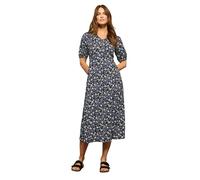 M&Co Womens Blue Floral Print Midi Dress - Women's