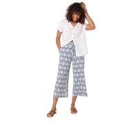 M&Co Womens Blue Leaf Printed Wide Leg Culottes - Women's
