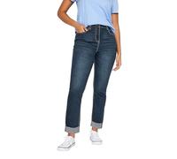 M&Co Womens Blue Mid Wash Ankle Grazer Cigarette Jean - Women's