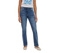 M&Co Womens Blue Mid Wash Straight Leg Jeans - Women's