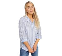 Striped Tab Sleeve Shirt M&Co White 16