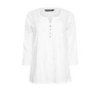 M&Co Womens Blush Cotton Henley Top - Women's
