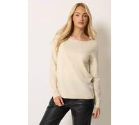M&Co Women's Boat Neck Long Sleeve Jumper in Cream | Size: 18/20