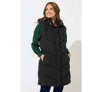 M&Co Women's Borg Lined Hooded Gilet in Black | Size: 12 M&Co Black 12