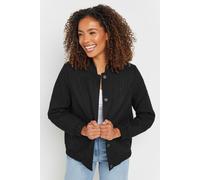 M&Co Women's Boucle Bomber Jacket in Black | Size: 14 M&Co Black 14