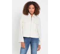 Boucle Zip Through Jacket M&Co Ivory 16
