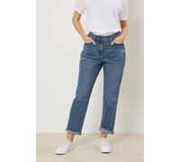 M&Co Women's Midwash Boyfriend Jeans in Blue | Size: 10L M&Co Blue 10L