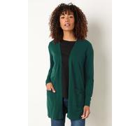 M&Co Women's Button Detail Midi Cardigan in Green | Size: 10-12 M&Co Green 10-12