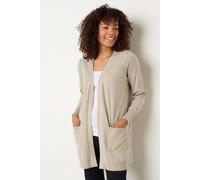 M&Co Women's Button Detail Midi Cardigan Sweater in Camel | Size: 10/12