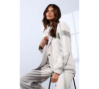 M&Co Women's Button Front Blazer in Grey | Size: 14 M&Co Grey 14