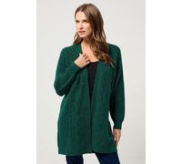 M&Co Women's Cable Knit Cardigan in Dark Green | Size: 10-12 M&Co Dark Green 10-12