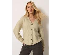 M&Co Women's Cable Knit Cardigan in Natural | Size: 10-12 M&Co Natural 10-12