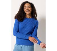 M&Co Women's Cable Knit Jumper in Cobalt | Size: 14-16 M&Co Cobalt 14-16
