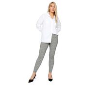 M&Co Womens Check Bengaline Skinny Trousers - Women's Grey