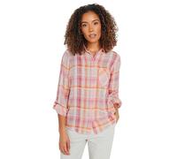 M&Co Womens Check Dobby Tab Sleeve Shirt - Women's Pink