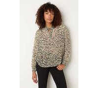 M&Co Women's Chiffon Blouse in Brown | Size: 10 M&Co Brown 10