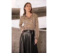 M&Co Women's Chiffon Blouse in Brown | Size: 16 M&Co Brown 16