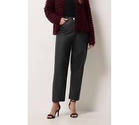 M&Co Women's Coated Barrel Leg Jeans in Black | Size: 10L
