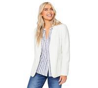 M&Co Womens Collarless Blazer - Women's White
