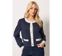 M&Co Women's Colourblock Jacket in Mid Navy | Size: 14 M&Co Mid Navy 14