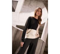 M&Co Women's Colourblock Jumper in Natural | Size: 10-12 M&Co Natural 10-12