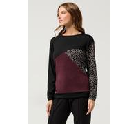 M&Co Women's Colourblock Leopard Print Jumper in Black | Size: 10 M&Co Black 10
