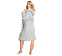 M&Co Womens Contrast Hooded Dressing Gown - Women's